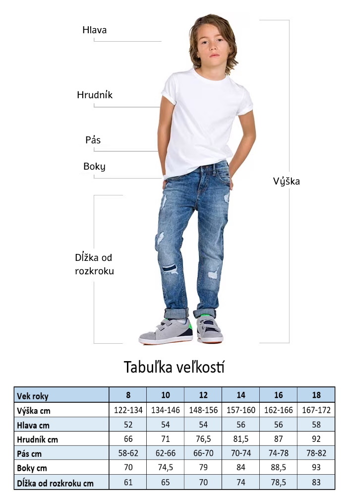 Mayoral tabuľka veľkostí 8