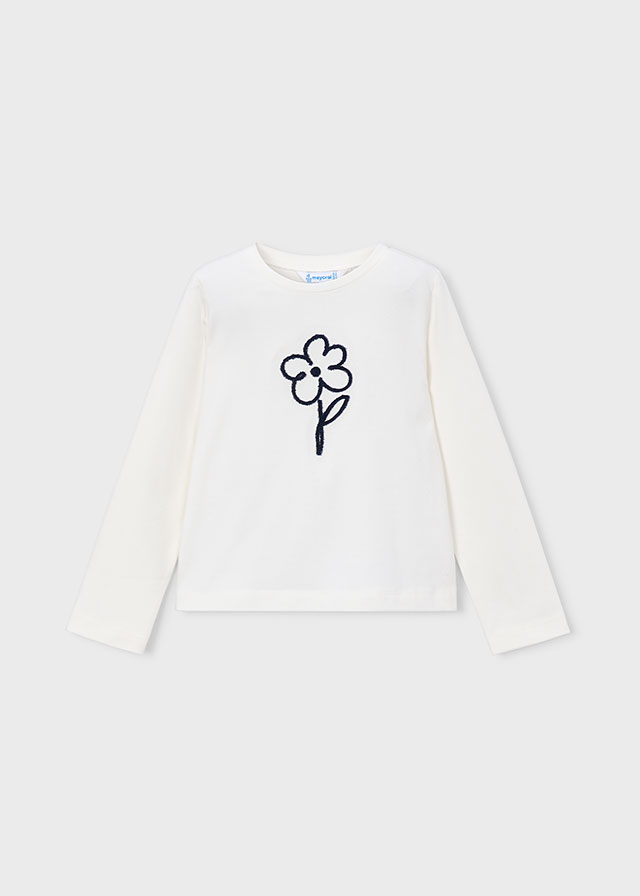 Mayoral L/s t-shirt 00178 Natur-navy