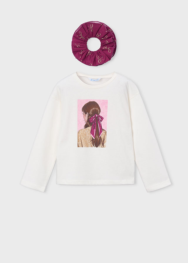 Mayoral L/s t-shirt 04028 Natur-rasp