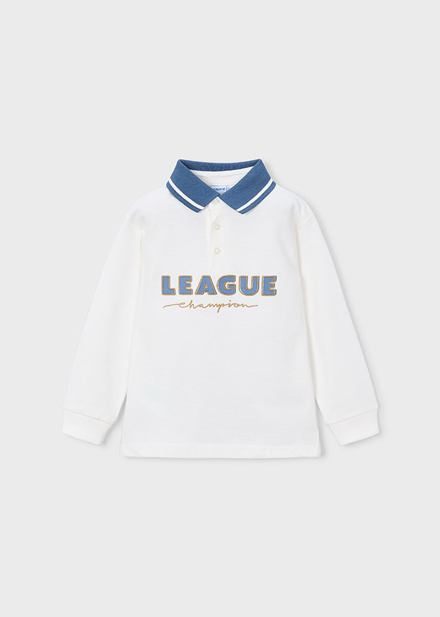 Mayoral Long sleeve polo 04139 Ivory