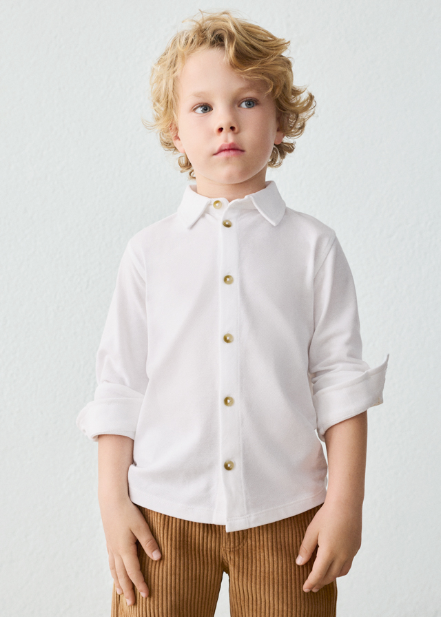 Mayoral L/s Buttondown shirt 04145 White