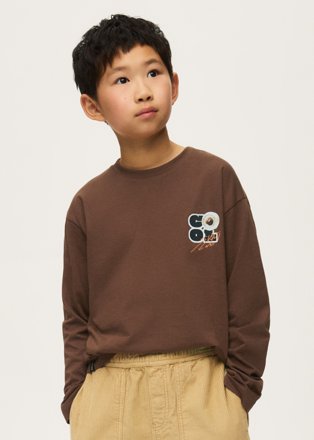 Mayoral L/s t-shirt 07047 Chocolate