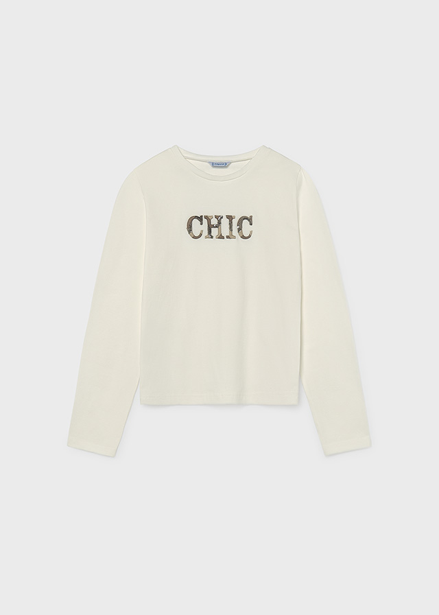 Mayoral L/s t-shirt 07058 Ivory