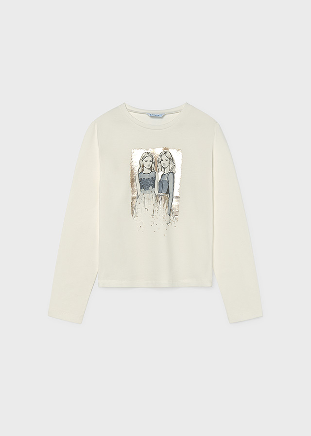 Mayoral L/s t-shirt 07065 Ivory