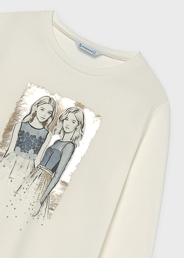 Mayoral L/s t-shirt 07065 Ivory